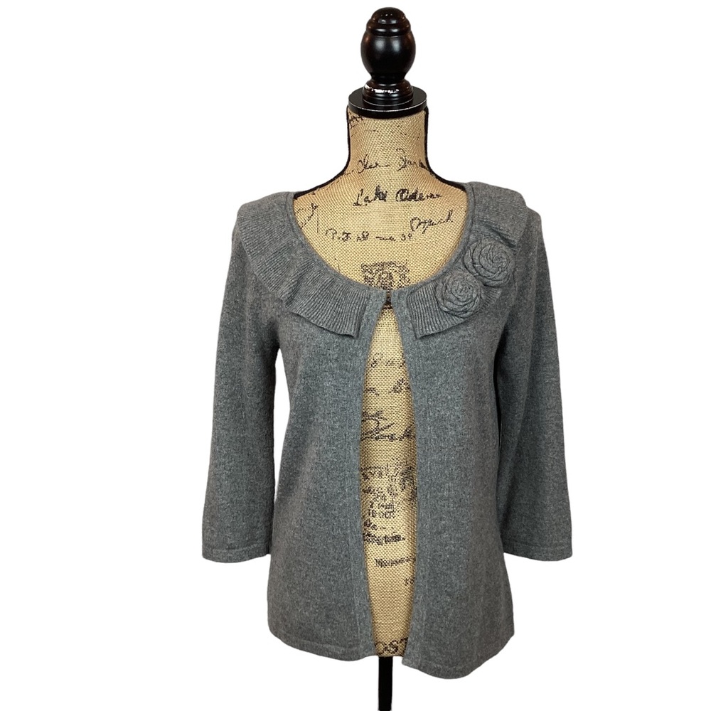 Sophia Milano 100% Cashmere Cardigan Sweater EUC